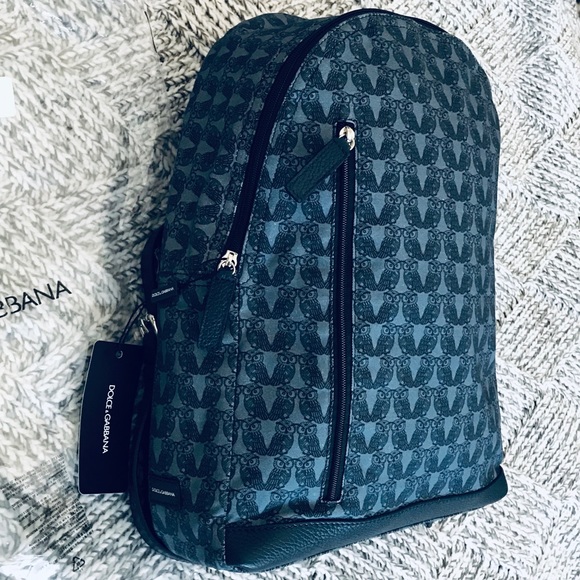 🦉 RARE DOLCE & GABBANA Owl Print Backpack - Picture 9 of 16